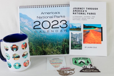 An example of our gift box option for the National Parks subscription boxes come in 3 sizes. Find a box for yourself or a friend.