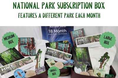 All National Parks subscription boxes come in 3 sizes. Find a box for yourself or a friend. They make a perfect gift for a National Park fan