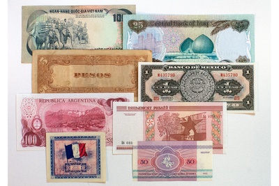 World paper money from Venture in History Photo 2