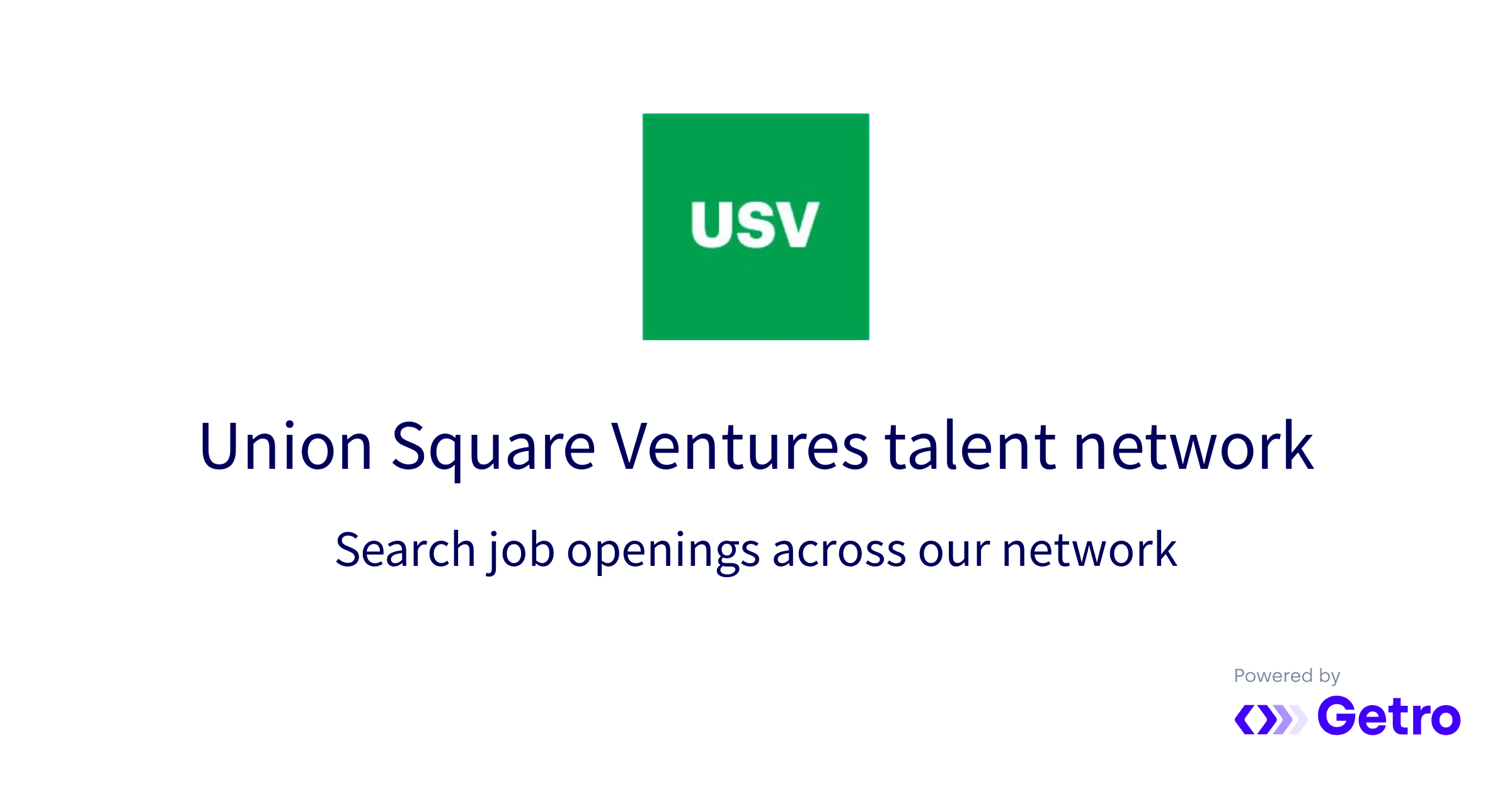 Jobs Union Square Ventures Talent Network