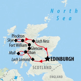 tourhub | On The Go Tours | Wild Scotland Express (Hotel) - 5 days | Tour Map