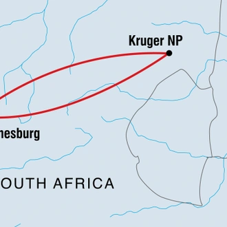 tourhub | Intrepid Travel | Kruger Lodge Experience (3 days) | Tour Map