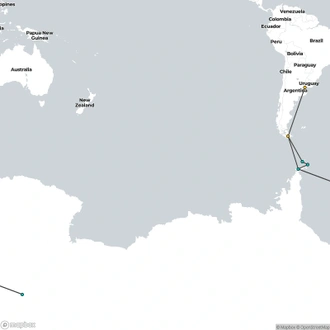 tourhub | HX Hurtigruten Expeditions | Iconic Antarctica – The Explorer’s Route | Tour Map