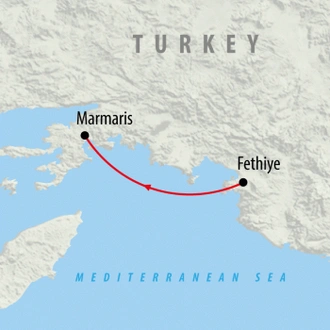 tourhub | On The Go Tours | Fethiye to Marmaris - 4 days | Tour Map