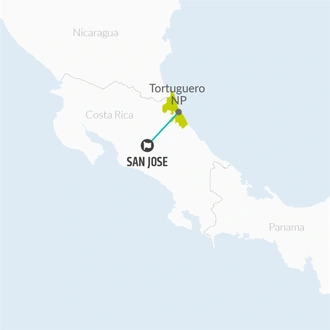 tourhub | Bamba Travel | Tortuguero National Park Adventure 2D/1N | Tour Map