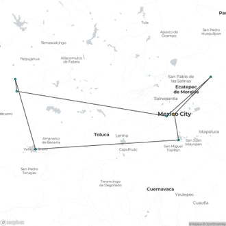 tourhub | Tours of Distinction | Mexico's Monarch Butterfly Migration | Tour Map