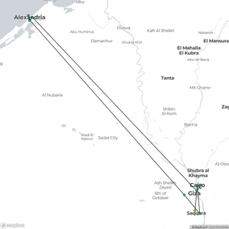 tourhub | Egypt Tours Club | Cairo Tours Private for 3 Days | Tour Map