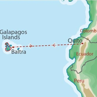 tourhub | World Expeditions | Galapagos Islands on Beluga | Tour Map