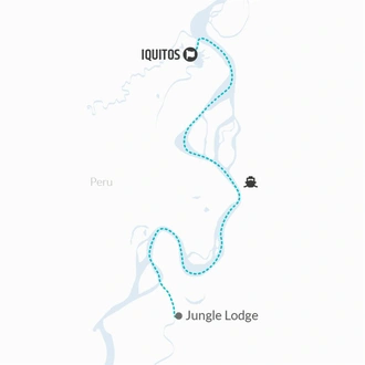 tourhub | Bamba Travel | Iquitos Amazon Jungle Adventure 5D/4N | Tour Map