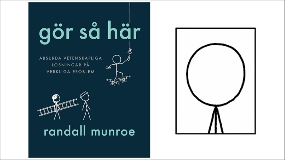 Randall Munroe (ikoniskt självporträtt), aktuell med boken Gör så här