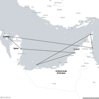 tourhub | Celestyal Cruises | Desert Days 2025 from Dubai - 7Nights | Tour Map