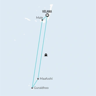 tourhub | Bamba Travel | Maldives Culture & Beaches Group Island Hopping 8D/7N | Tour Map
