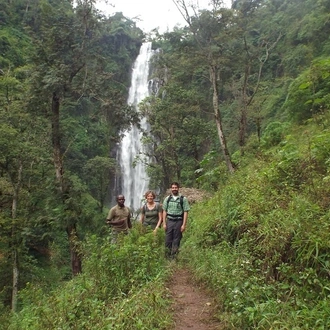 Great Materuni waterfalls and coffee tour day trips in Moshi Kilimanjaro Tanzania with AFRICA NATURAL TOURS.