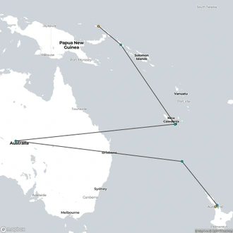 tourhub | Heritage Expeditions | Western Pacific Odyssey WPO | Tour Map