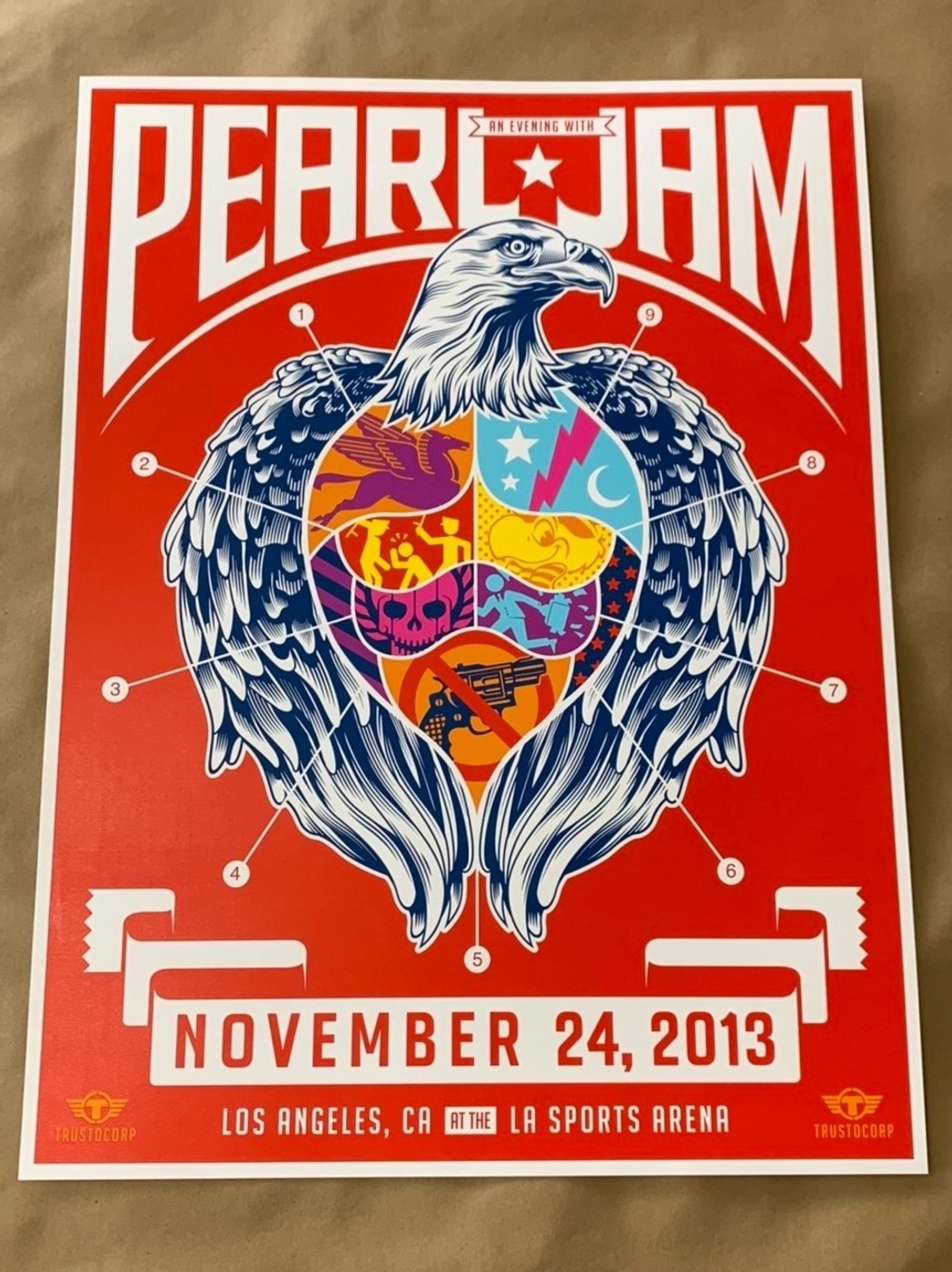 Pearl Jam Los Angeles 2013 TrustoCorp Show Edition  Collectionzz