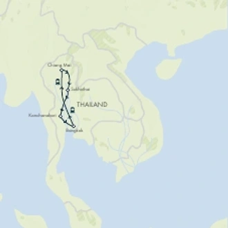 tourhub | Exodus Adventure Travels | Treasures of Northern Thailand | Tour Map