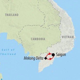tourhub | On The Go Tours | Saigon and the Mekong - 4 days | Tour Map