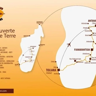 tourhub | Madagascar Circuits Tours | The Discovery Tour of Malagasy Highland | Tour Map