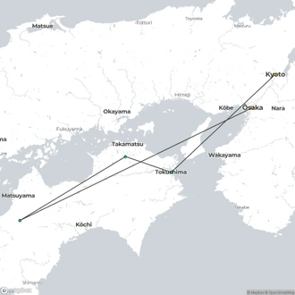 tourhub | Exodus Adventure Travels | Shikoku Pilgrimage Trail | Tour Map