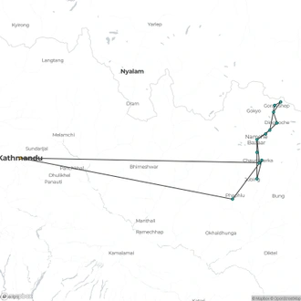 tourhub | Encounters Travel | Classic Everest trek | Tour Map