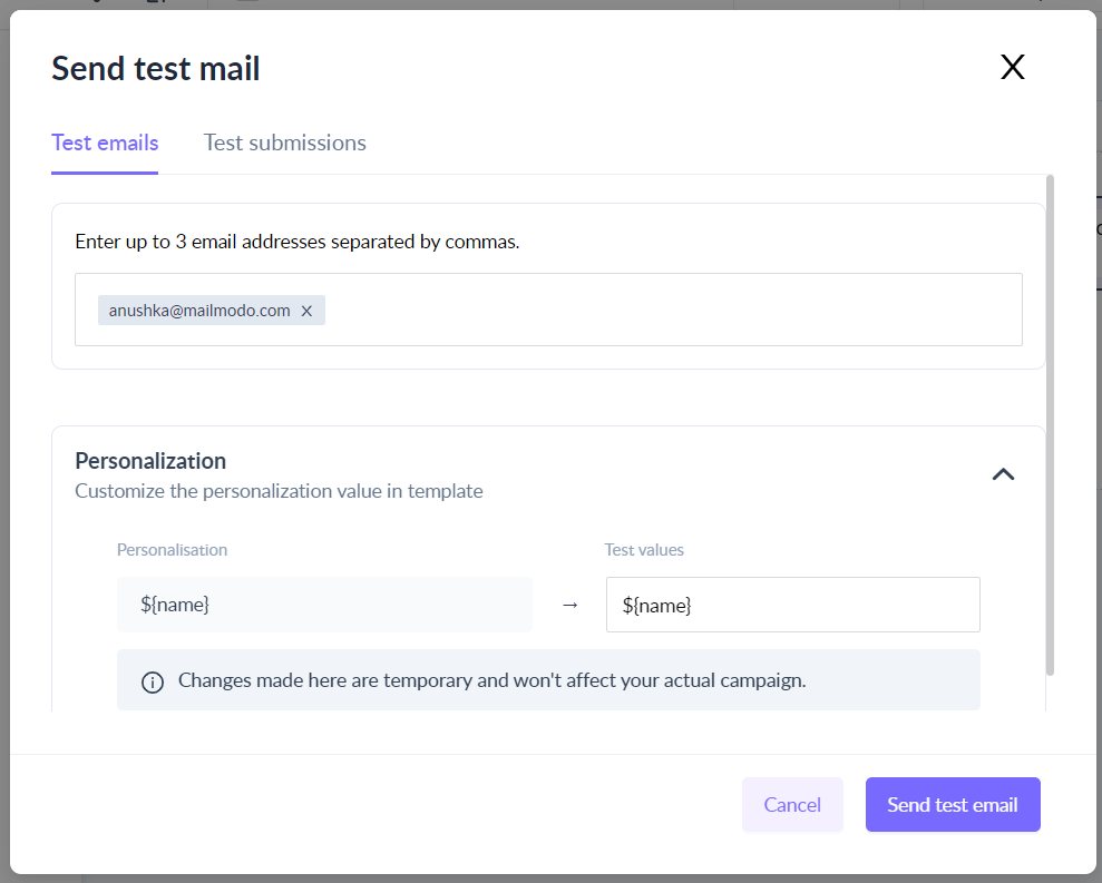 Setup and Test Trigger campaigns