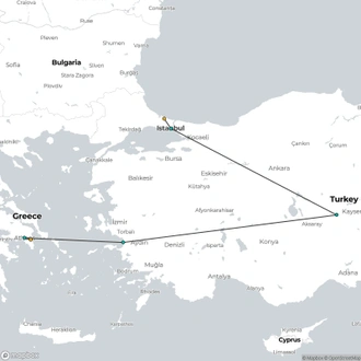 tourhub | ESKAPAS | Flavours of Turkey and Greece -II- | Tour Map