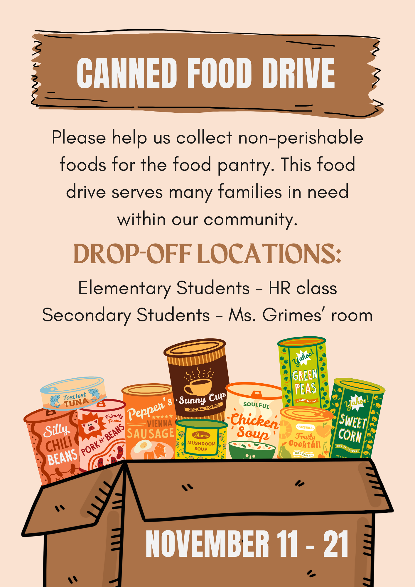 food drive flyer