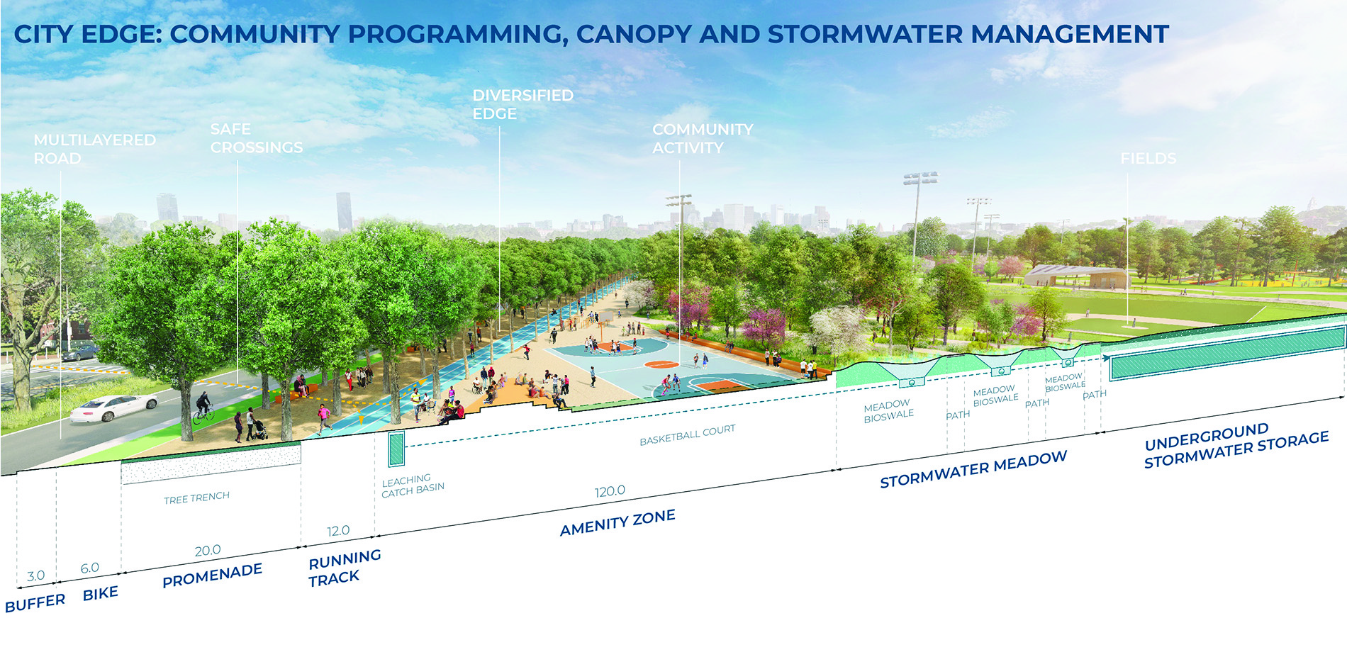 City Edge: Community Programming, Canopy and Stormwater Management