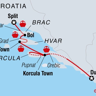 tourhub | Intrepid Travel | Cycle Croatia | Tour Map