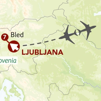 tourhub | Saga Holidays | Scenic Lakes of Slovenia | Tour Map