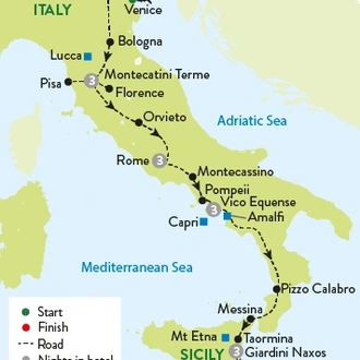 tourhub | Travelsphere | Grand Tour of Italy | Tour Map