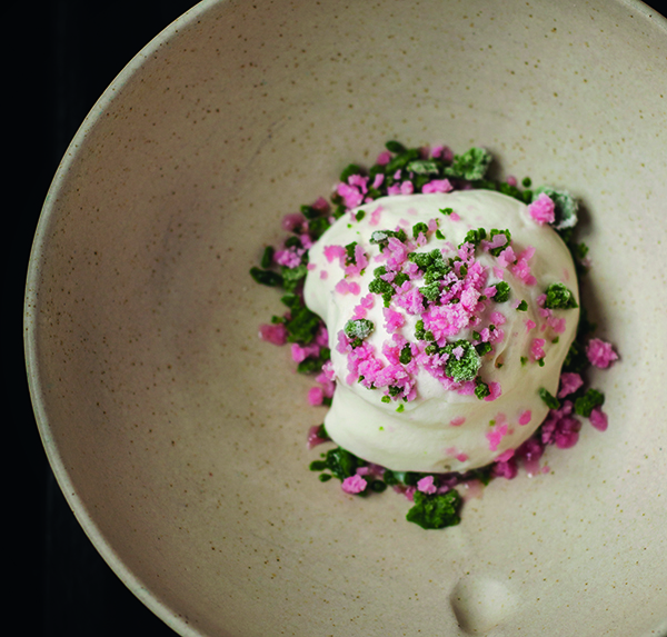 Rhubarb, sorrel, milk pre-dessert