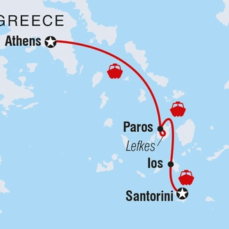 tourhub | Intrepid Travel | One Week in the Greek Islands | Tour Map