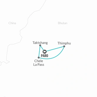tourhub | Bamba Travel | Bhutan Tibetan Kingdom 5D/4N | Tour Map