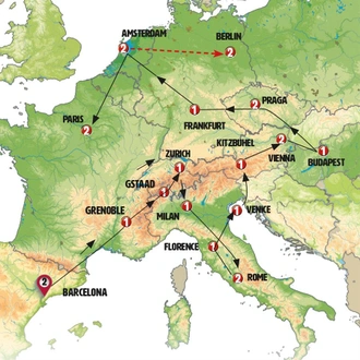 tourhub | Europamundo | Colourful Europe | Tour Map