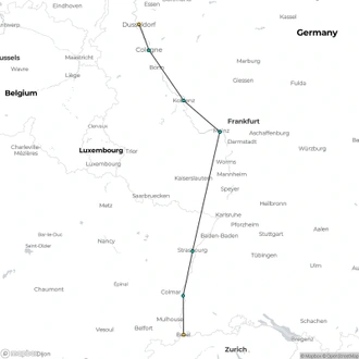 tourhub | CroisiEurope Cruises | From Basel to Amsterdam : The Treasures of the Celebrated Rhine River (port-to-port cruise) | Tour Map