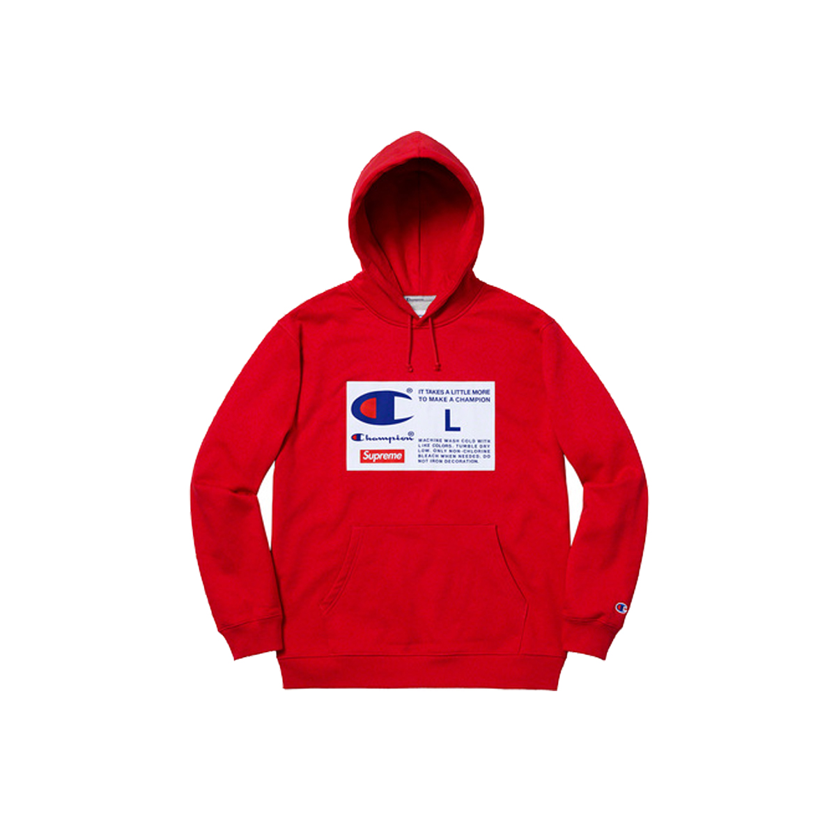 red champion supreme hoodie