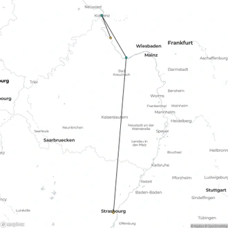 tourhub | CroisiEurope Cruises | Rhine in Flames in Sankt Goarshausen - Magical Fireworks over the Water (port-to-port cruise) | Tour Map