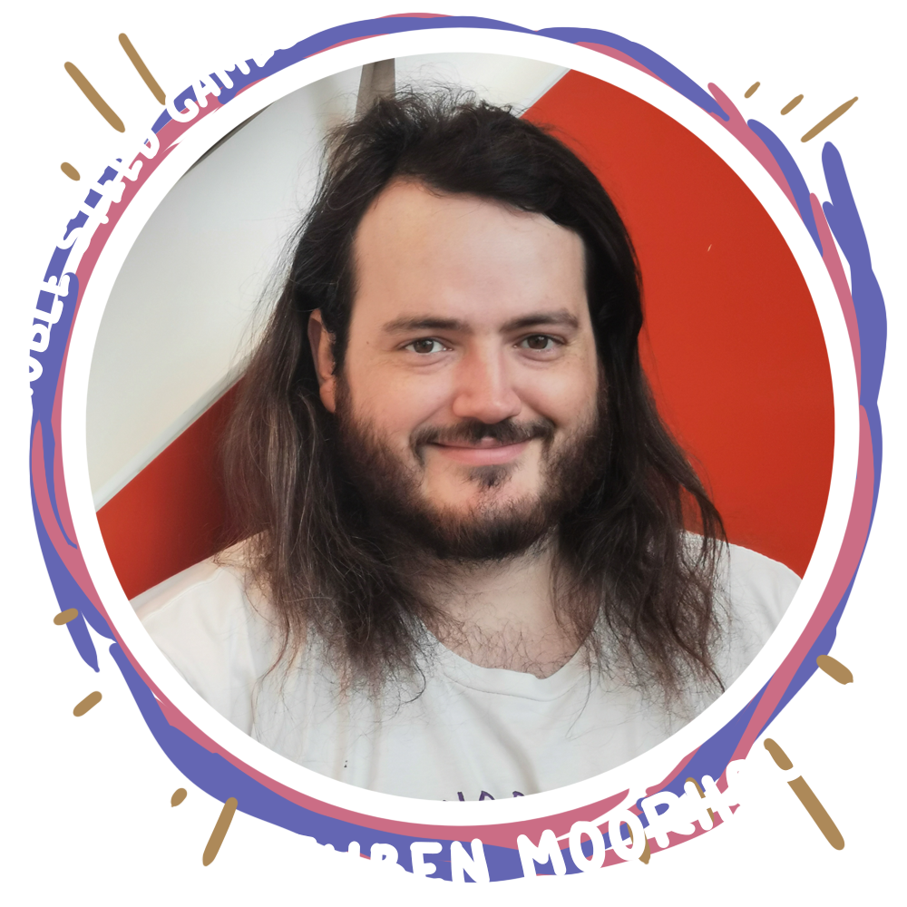 A stylised headshot of Reuben Moorhouse, one of the speakers for Waypoint Constellations