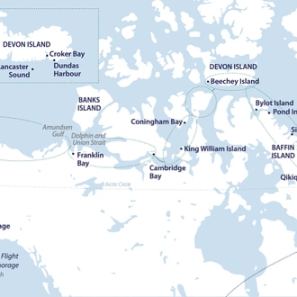 tourhub | Aurora Expeditions | Traversing the Northwest Passage | Tour Map
