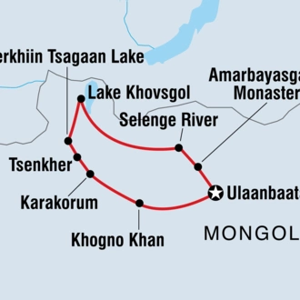tourhub | Intrepid Travel | Wild Mongolia | Tour Map