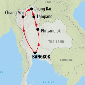 tourhub | On The Go Tours | Classical Thailand - 7 days | Tour Map