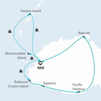 tourhub | Bamba Travel | Fijian Explorer 14D/13N | Tour Map