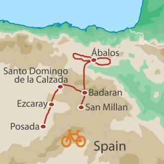 tourhub | UTracks | Highlights of the Rioja by Bike | Tour Map