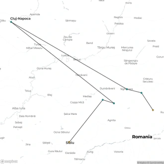 tourhub | The Natural Adventure | Via Transilvanica: Medieval Castles and Villages of Terra Saxonum | Tour Map