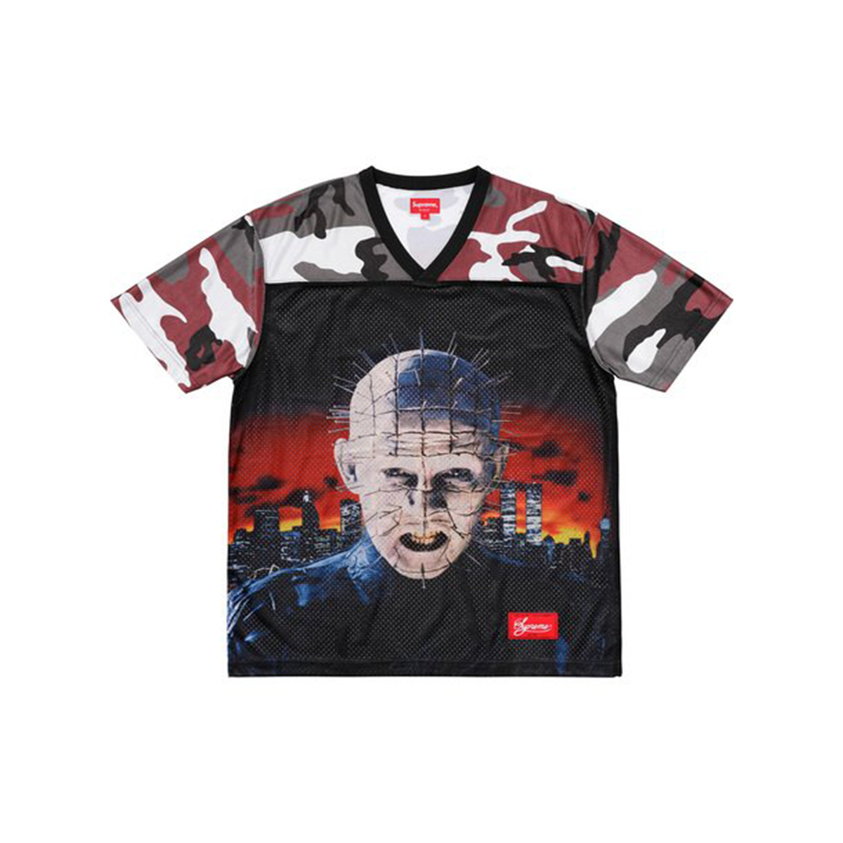 Supreme Hellraiser Football T-Shirt Jersey Red Camo (SS18) | TBD