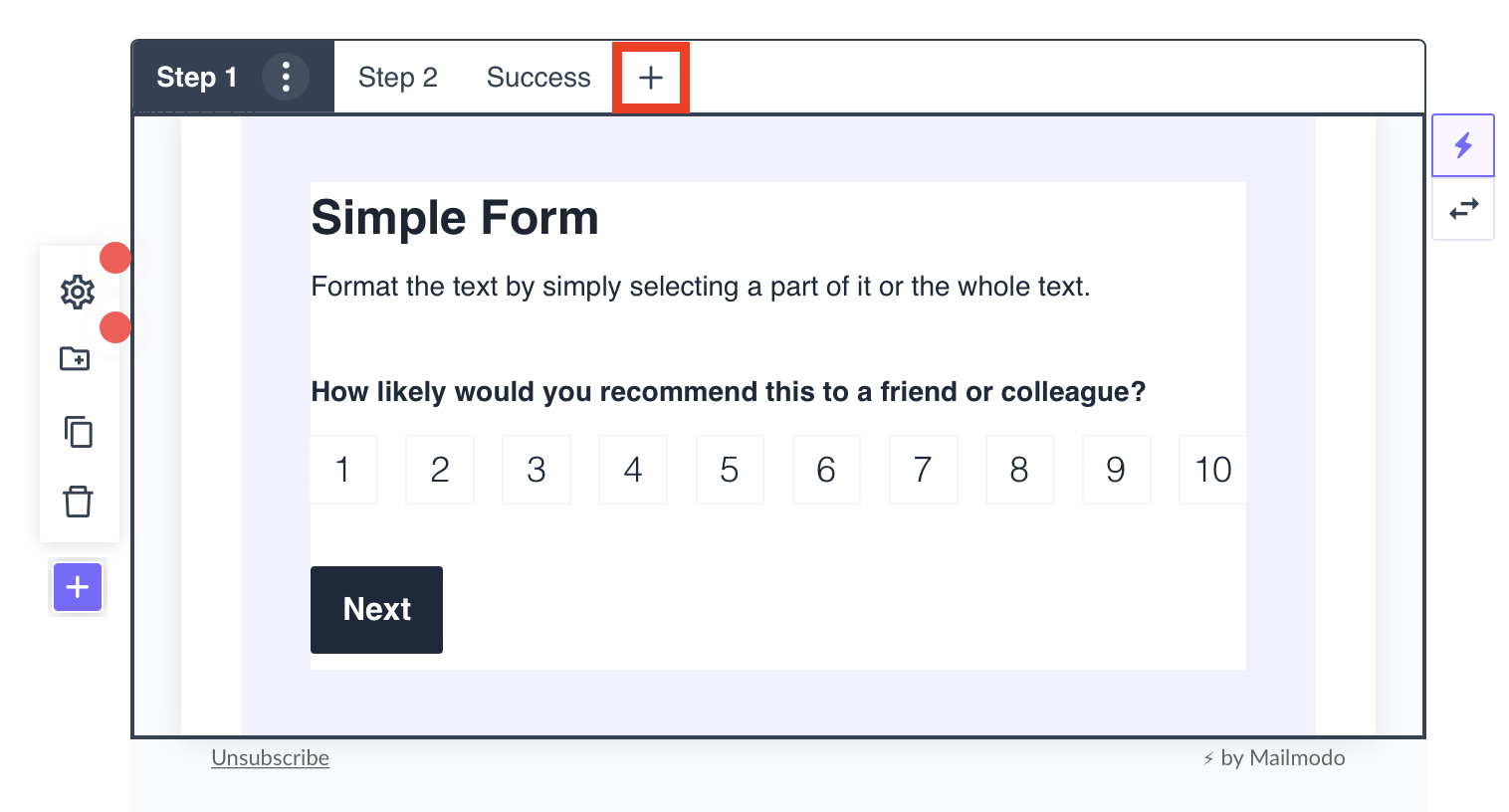 Adding conditional logic within forms in Mailmodo