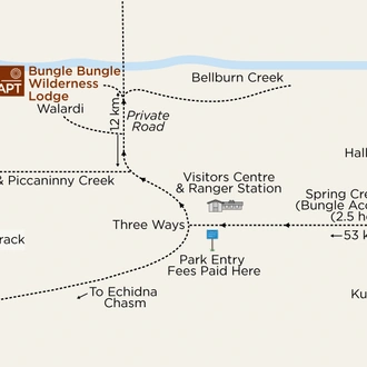 tourhub | APT | Bungle Bungle Wilderness Lodge - Self-Drive Accommodation | Tour Map