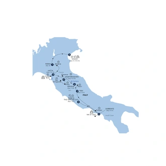 tourhub | Insight Vacations | Country Roads of Italy - Classic Group | Tour Map