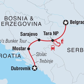 tourhub | Intrepid Travel | Premium Balkans			 | Tour Map